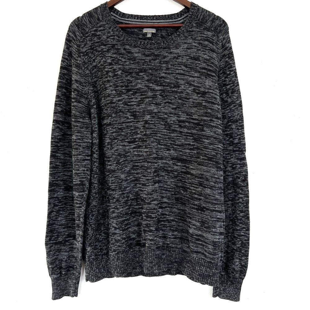 Calibrate XL Sweater Mens‎ XL  Pima Cotton & Cashmere Blend Gray Grandpa Classic